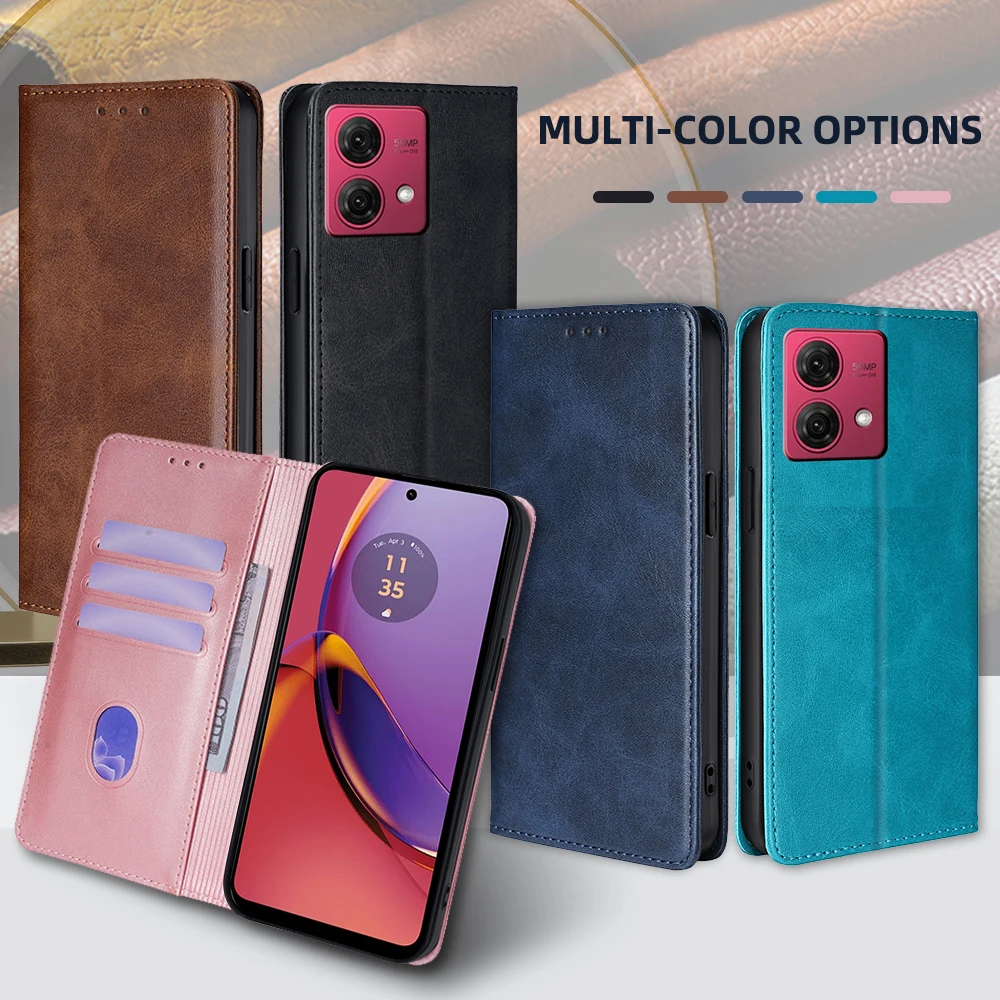 Leather Wallet Flip Case with Cover Stand