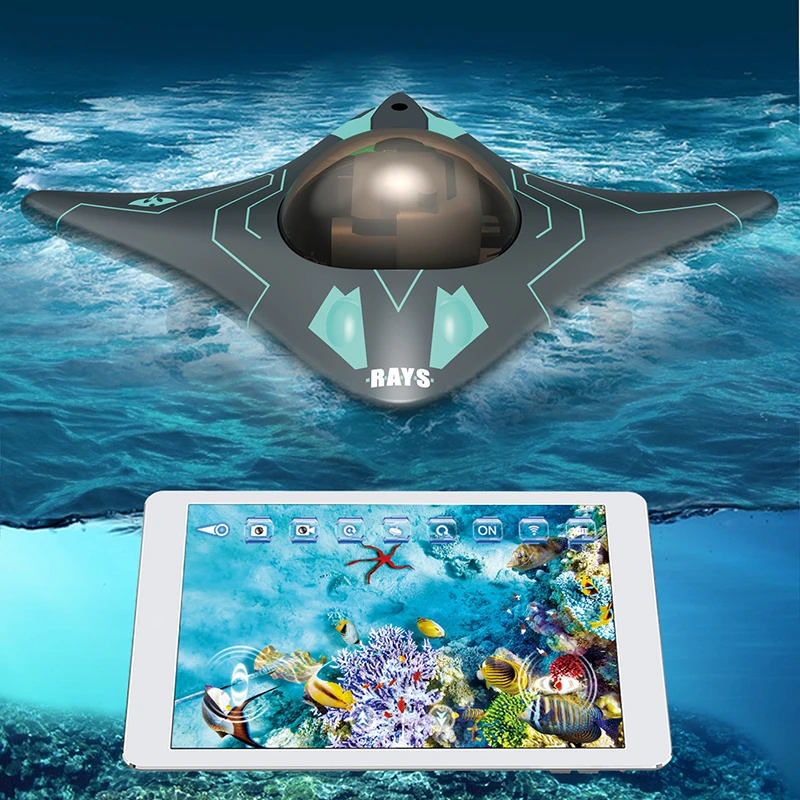 APP WIFI Real-time Transmission RC submarine with camera Six-way Underwater HD Camera remote control Fish Outdoor Children Toy