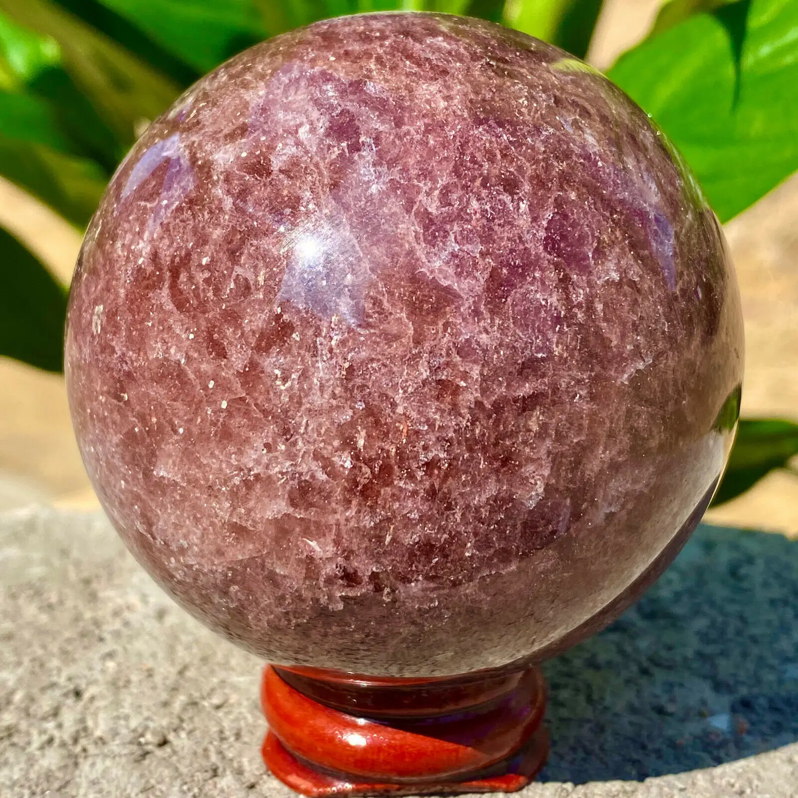 

Natural strawberry quartz ball crystal ball reiki healing ball furnishing articles raw ore specimens Alleviate fatigue stone