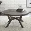 Contemporary Metal Round Coffee Table in Weathered Gray 4