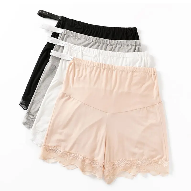 Summer Plus Size Maternity Shorts High Waist Safety Pants Pregnant Women Loose Panties With Lace Pregnancy Clothing maternity pants,pregnant shorts