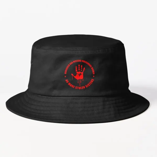 

Mmiw Murdered And Missing Indigenous W Bucket Hat Sun Summer Spring Outdoor Black Women Fashion Solid Color Fish Fishermen