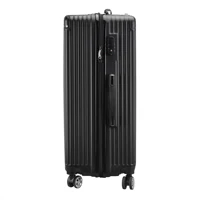 Ensemble de 3 valises avec serrure TSA, valise noire en ABS, valise trolley rigide, ensemble de valises de voyage, 20/24/28 pouces 4