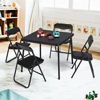 Ensemble table et chaises pliantes, chaises pliantes rembourrées en cuir, ensemble de table d'activités pour enfants pour manger, lire, jouer 1
