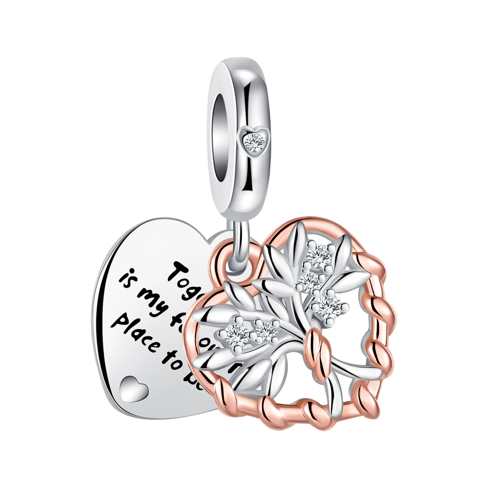 

925 Sterling Silver love tree Fit Original Pandora charm bead Charm Bracelet Necklace Trinket Diy Women Jewelry