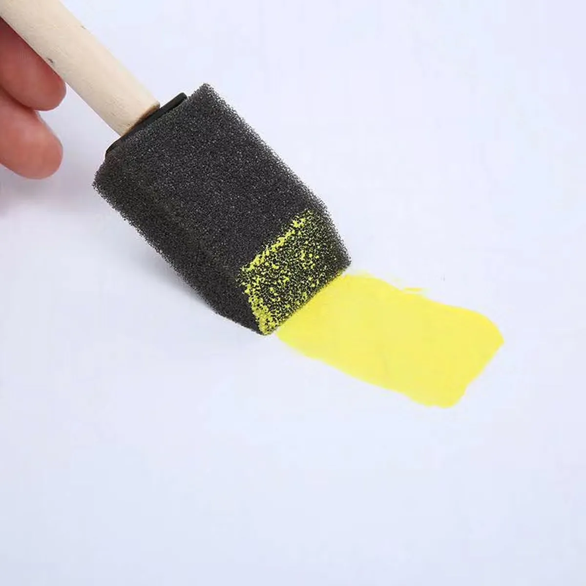 20Pcs 2 인치 나무 손잡이 스폰지 페인팅 브러쉬 DIY 아트 공예 스티플링 드로잉 흡수성 재사용 가능한 페인팅 도구