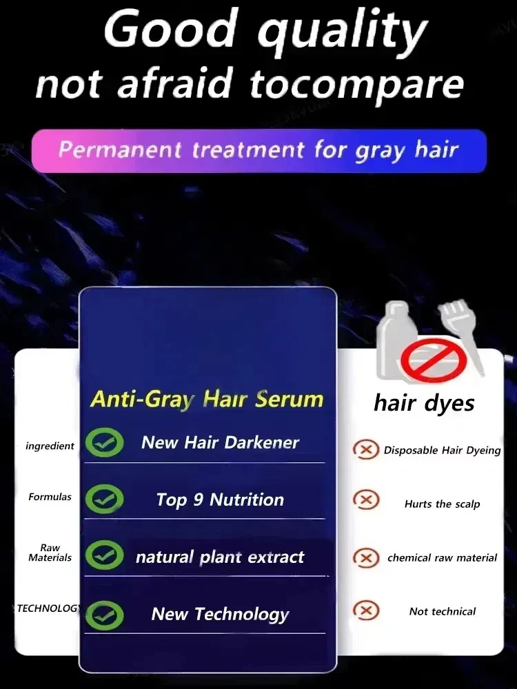 White hair killer remove gray hair and restore natural color in 7 days