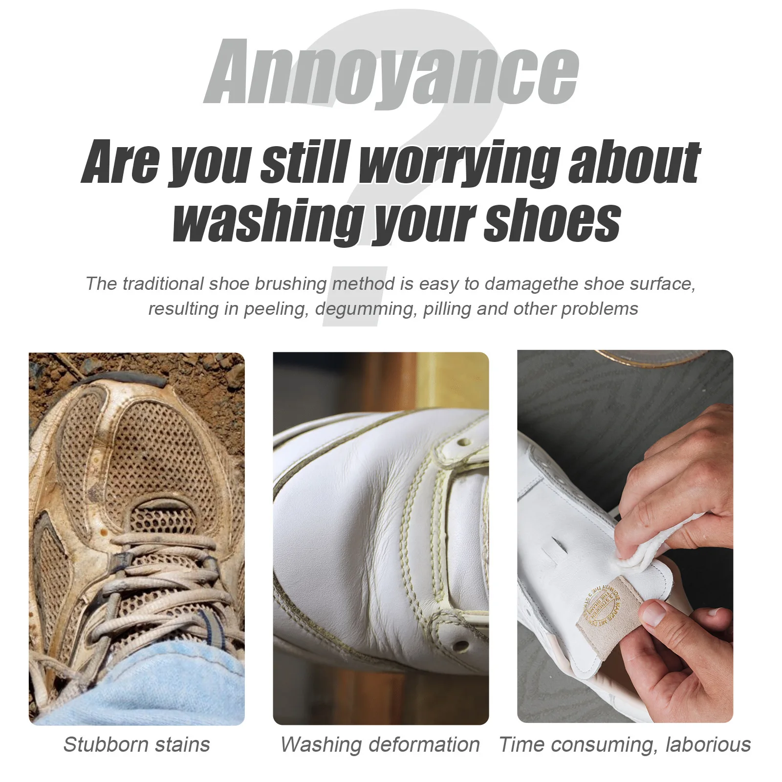 White Shoes Stain Polish Cleaner Foam Sneaker Whitening Cleaning for All Kinds of Shoes Boots Sneakers SNO88