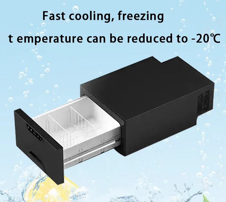 Alpicool D30 DC 12V/24Vミニ引き出し冷蔵庫30L Alpicool D30 DC 12V/24Vミニ引き出し冷蔵庫30L Rvs,30lの