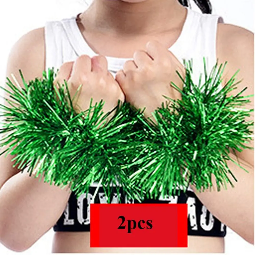 2pcs Apply to Sports Sports Game Pompoms 10 Styles Cheap Practical Cheerleading Cheering Flower Ball Games Bracelet