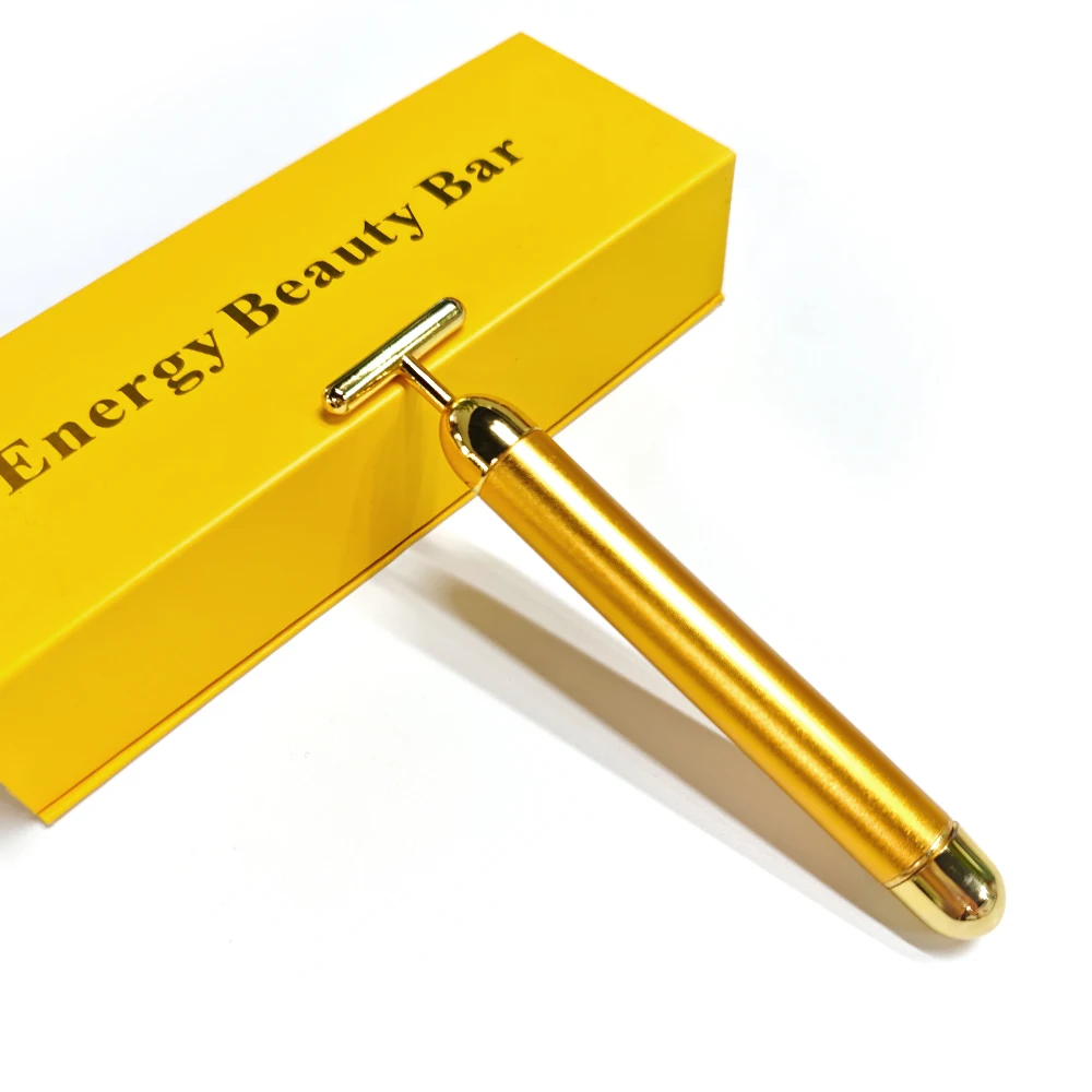 Beauty Stick 24k Gold Face Lift Bar Skin Tightening Energy Beauty Stick Vibrating Facial Massager Electric Instrument