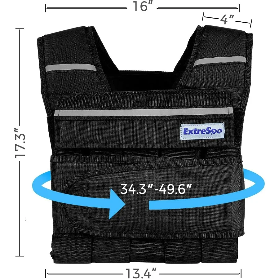 Adjustable Weighted Vest for Men Women, 40lb Rucking Weight Vests Adjustable for Running, Training Workout, Jogging, Walking