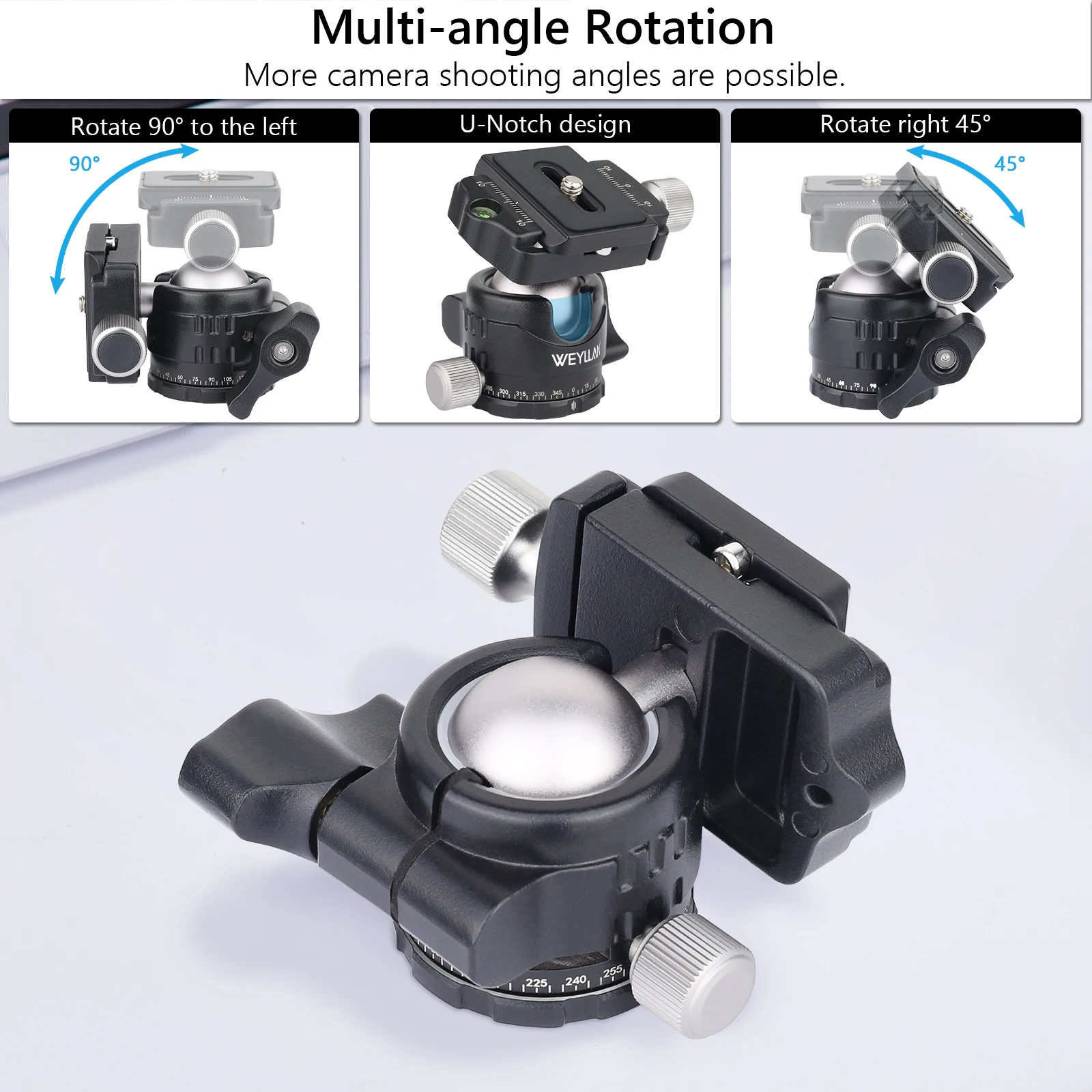 Tripod Head Universal Ball Head All Metal Low Profile Panoramic Video Ballhead Quick Release Plate for Tripod DSLR Monopod EH30S tripod ball head cold shoe ball head camera panoramic head