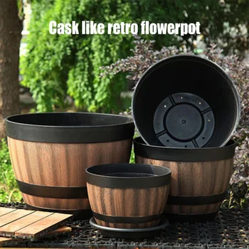 Pot de fleur recommandé par seau, jardinière rétro de grande capacité pour la maison et le jardin 1