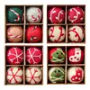 4PCS Christmas Snowflake Felt Balls 2024 Christmas Felt Ball Socks Xmas Tree Pendant Ornaments Festive Holiday Home Decorations 4