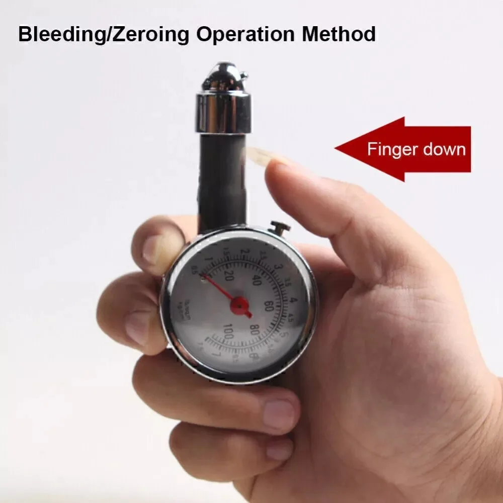Car Tire Pressure Gauge Stainless Steel Inflation Pressure Gauge High Precision Meter Detector Repair Tools for Mechanical Tires 3