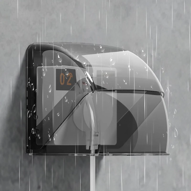 86 Type Outdoor Socket Protective Cover Bathroom Electric Plug Waterproof Cover Power Outlet Rainproof Box Electrical Supplies socket protection cover