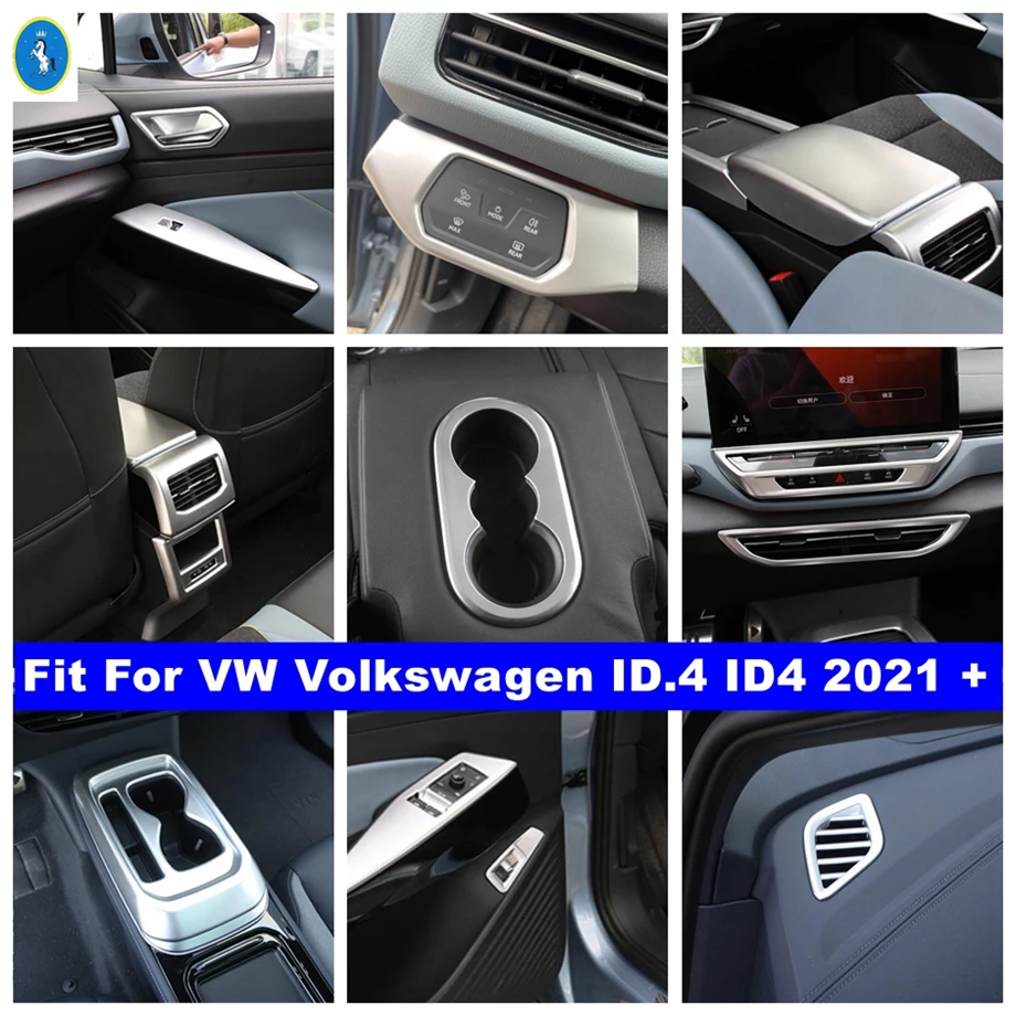 

Matte Glass Lift Button / Air Outlet / Water Cup Holder Lights Control Panel Cover Trim For VW ID.4 ID4 2021 - 2023 Accessories