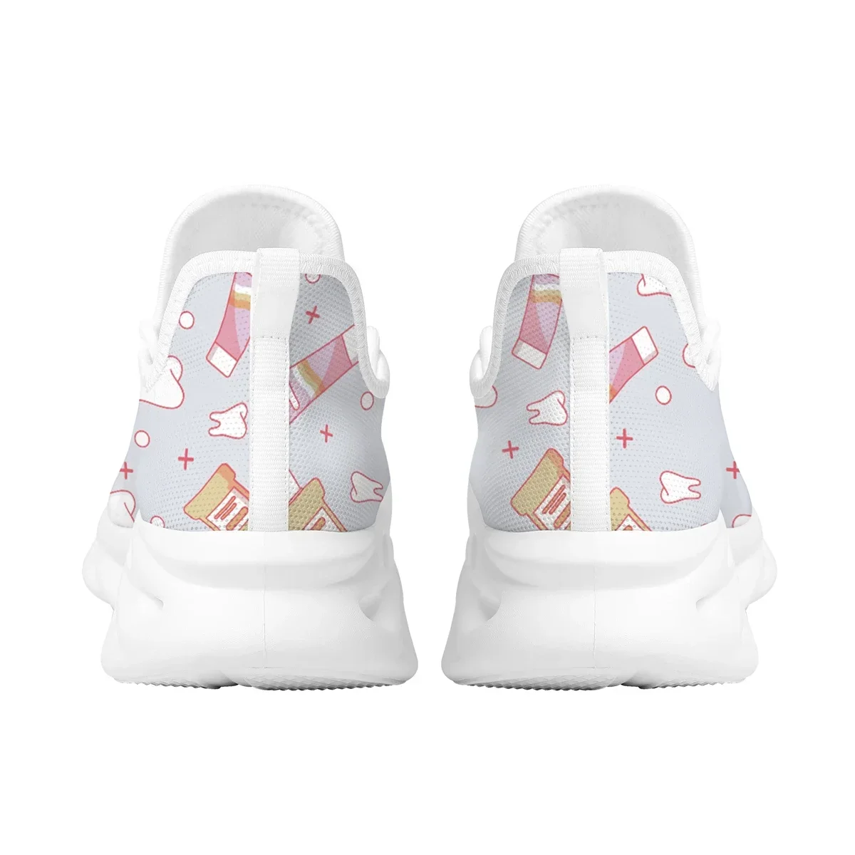 Dental Fairy Print Ladies Vulcanized Shoes Dentist Equipment Design Flat Shoes Breathable Lightweight Lace Up Sneakers Footwear