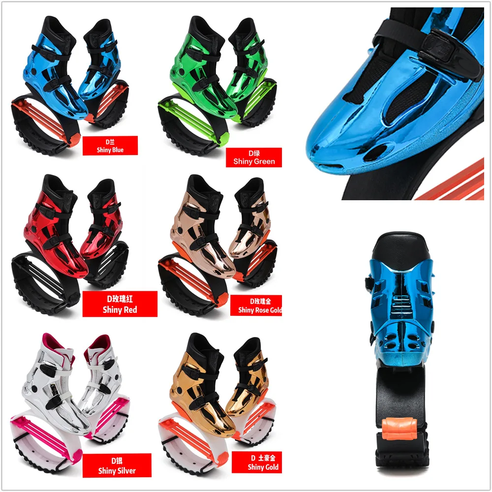 Unisex Green Black Color Kangaroo Jump Shoes, Latest 4T Spring Body Shaping Bouncing Gravity Boots