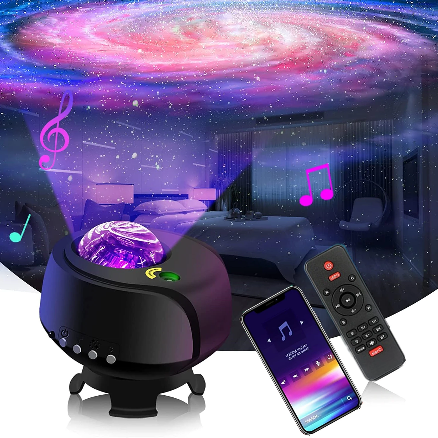 

Ночник-проектор «звездное небо» с Bluetooth-динамиком