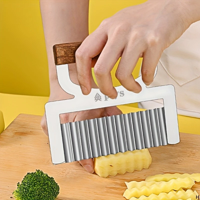 Stainless Steel Potato Peeler Multi-Purpose Wavy Knife Flower Cutting Tool with Ergonomic Design Handle Fruit Vegetable Cutter 3