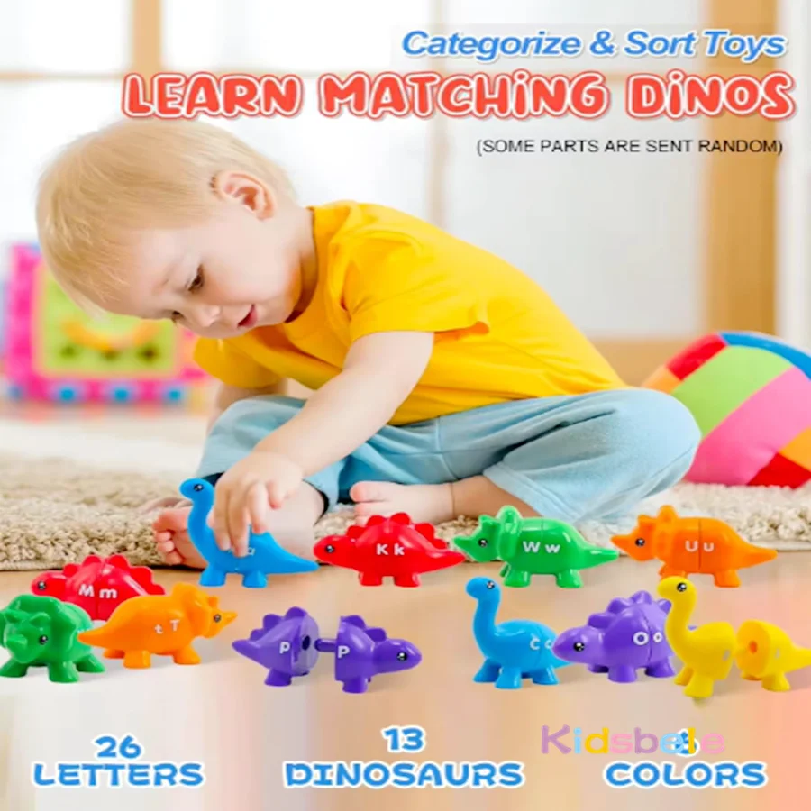 Montessori Dinosaur Sorting Toy For Toddlers Educational Game_voghion.com