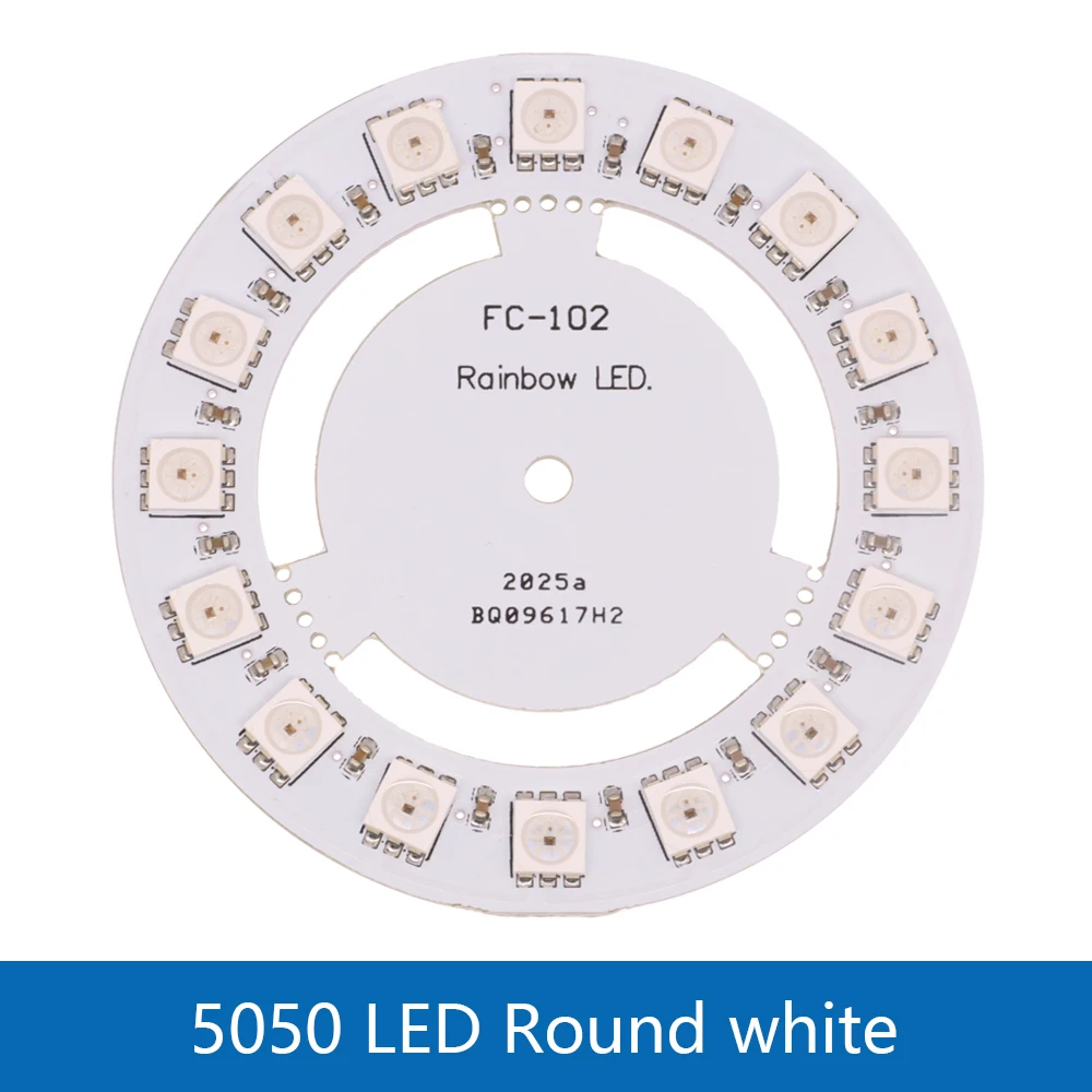 Multi-Bit WS2812 RGB LED Ring with Integrated Driver Controller