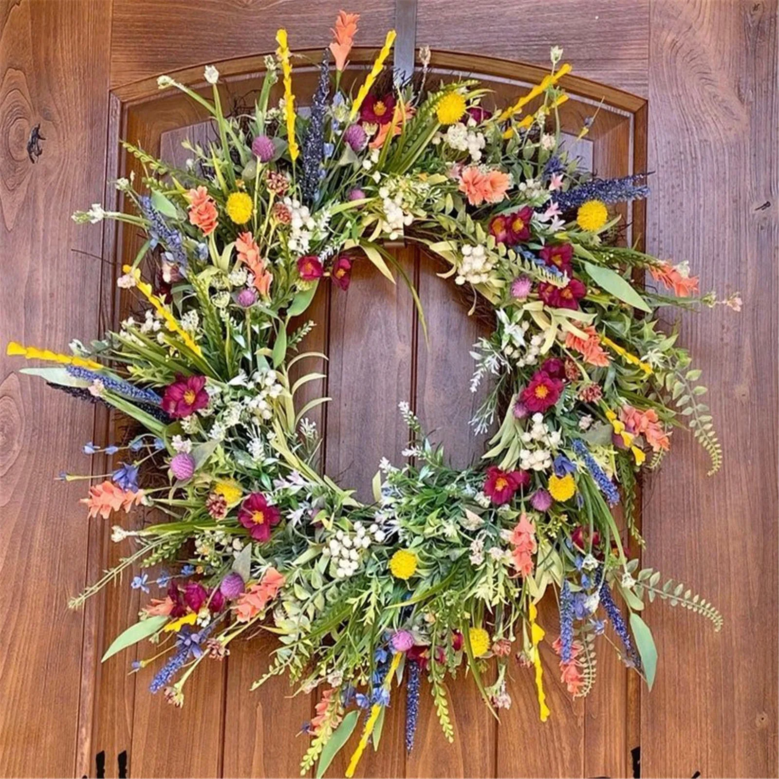 Garland Spring Summer Spring Flower Wreath Spring Wreath Decor Wildflower Garland