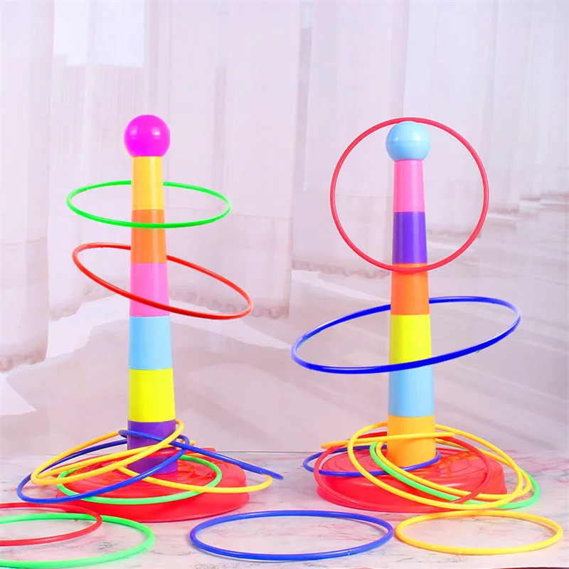 Children Throw Circle Game Ferrule Stacked Toys Fun Indoor Outdoor Parent-Child Interactive Circle Layers Early Education Gift - Bilde 4