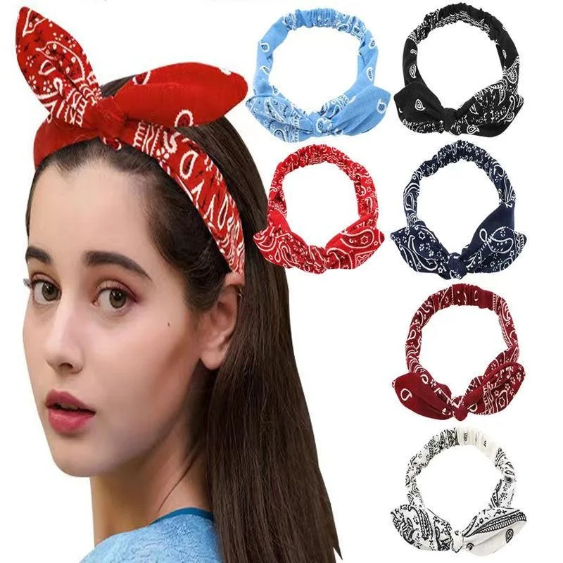 Neue Boho Frauen Weiche Solid Print Stirnbänder Vintage Kreuz Knoten Elastische Haarbänder Turban Bandanas Mädchen Haar Zubehör Turbane