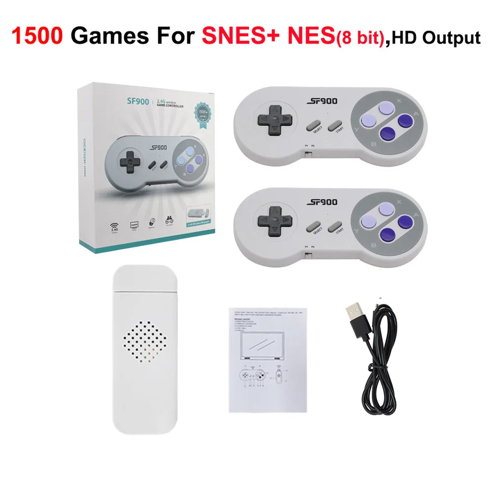 SF900 Retro Game Console HD Video Game Stick With 1500 Games for