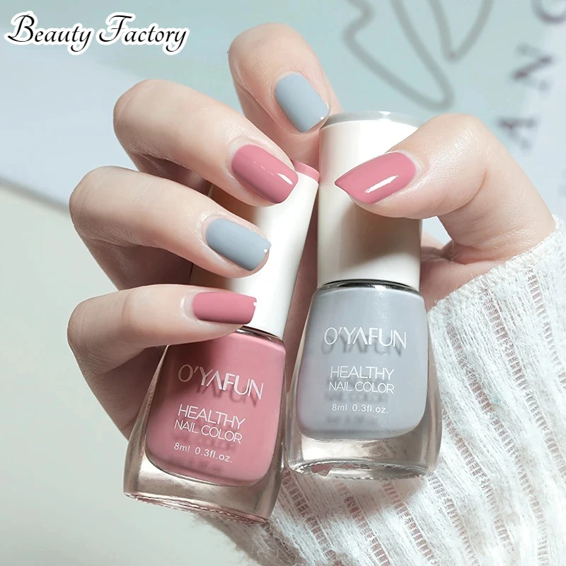 40 Colors 8ml Nail Polish Normal Without Lamp Art Manicure Semi-permanent Varnish Quick Dry Tearable Long Lasting Nail Polish nail polish