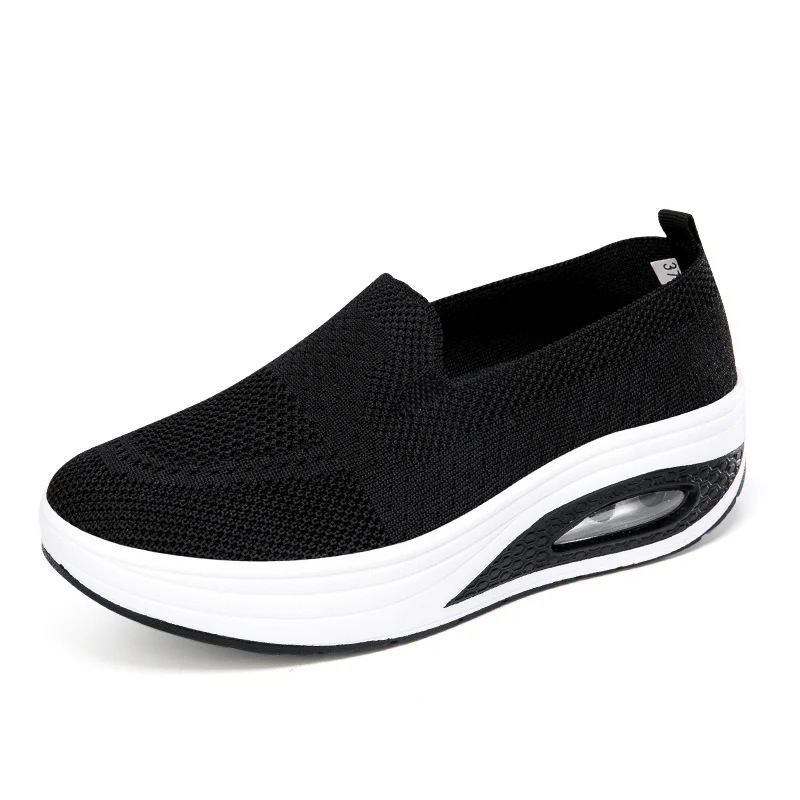 Casual women's sneakers Breathable mesh lightweight loafers Walking comfort flat women's shoes plus size 3