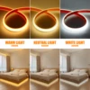 220V Dimmable COB LED Neon Strip Light 288Leds/M IP67 With Switch/Dimmer EU Plug Flexible Adhesive Tape for Home Garden Lighting 2