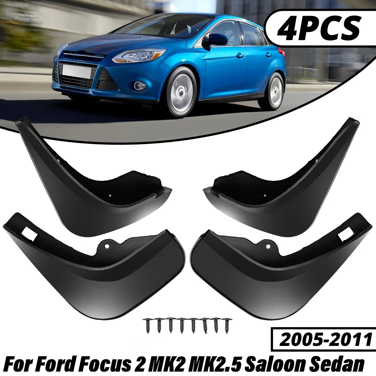 

Автомобильные Брызговики для Ford Focus 2 MK2 MK2.5 для салона Sedan 2005-2011, брызговики 2005 2006 2007 2008 2009 2010 2011