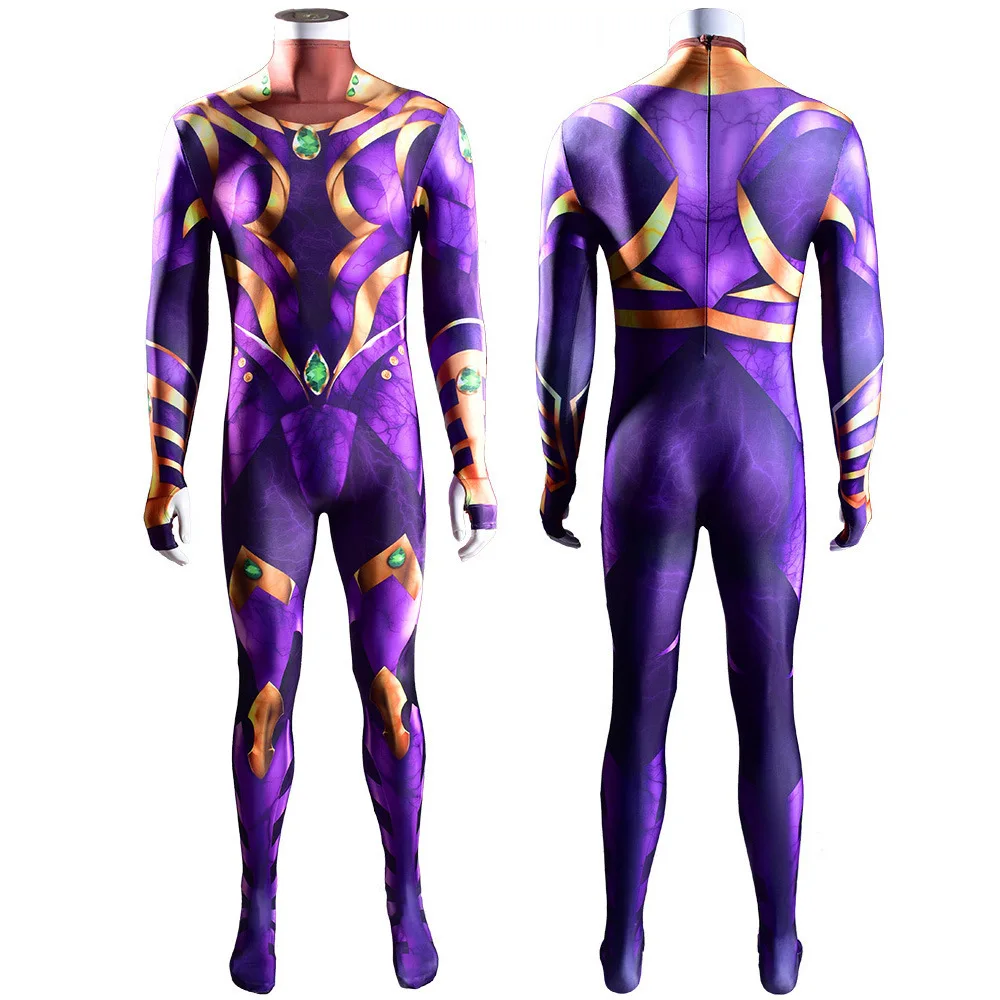

Purple Starfire Jumpsuit Titans Robin Season 3 Starfire Cosplay Costume Princess Koriand'r Jumpsuit Zentai Bodysuit Fancy Dress