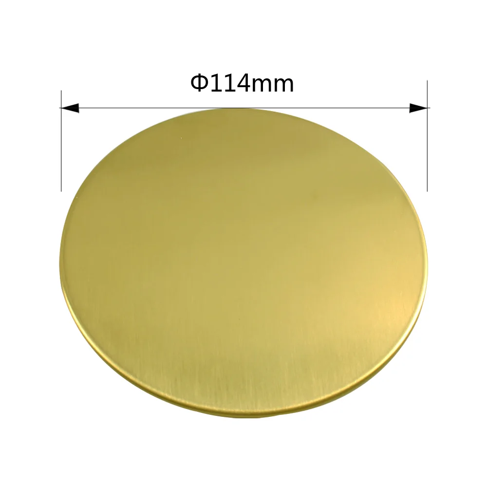 

Talea Brushed Golden Kitchen Sink Strainer Cover,11.4CM Waste Filter Lid,Decor Flat Cover Lid,Sink Accessory,Gold-Plated