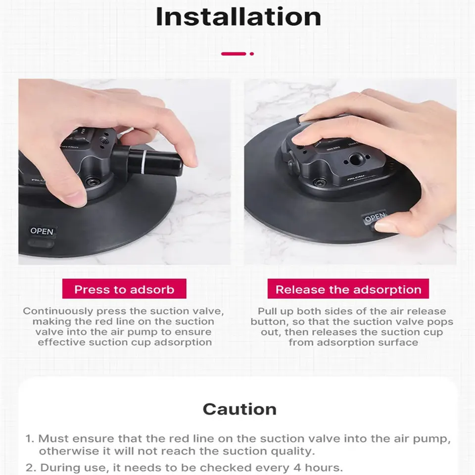 FALCAM Supporto a ventosa F22 a sgancio rapido da 11,4 cm per
