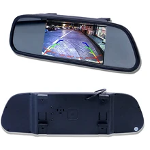 5 polegada tft lcd hd800 * 480 tela monitor de carro espelho invertendo estacionamento monitor com 2 entrada de vídeo, câmera retrovisor opcional