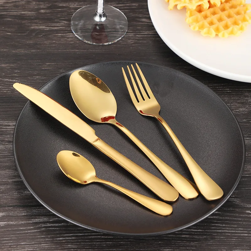 

Design Stainless Steel Suit Advanced Creative Antibacterial Modern Suit Spork Knife Set Luxury Pratos De Jantar Home Accessories