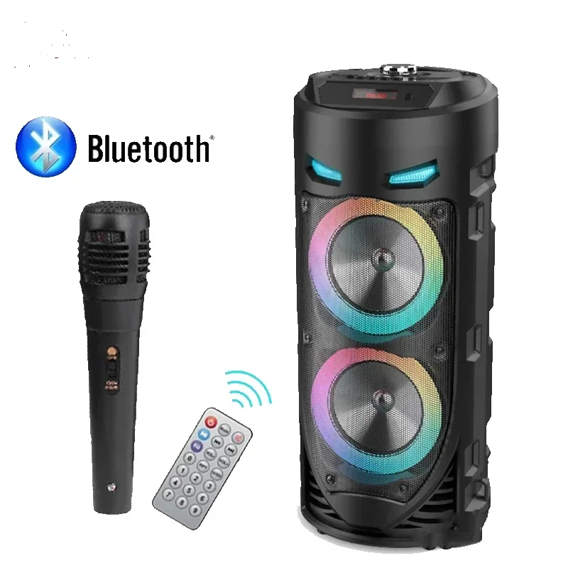 

caixa de som speaker bluetooth party 30W portable high-power stereo subwoofer outdoor speaker with microphone and remote control