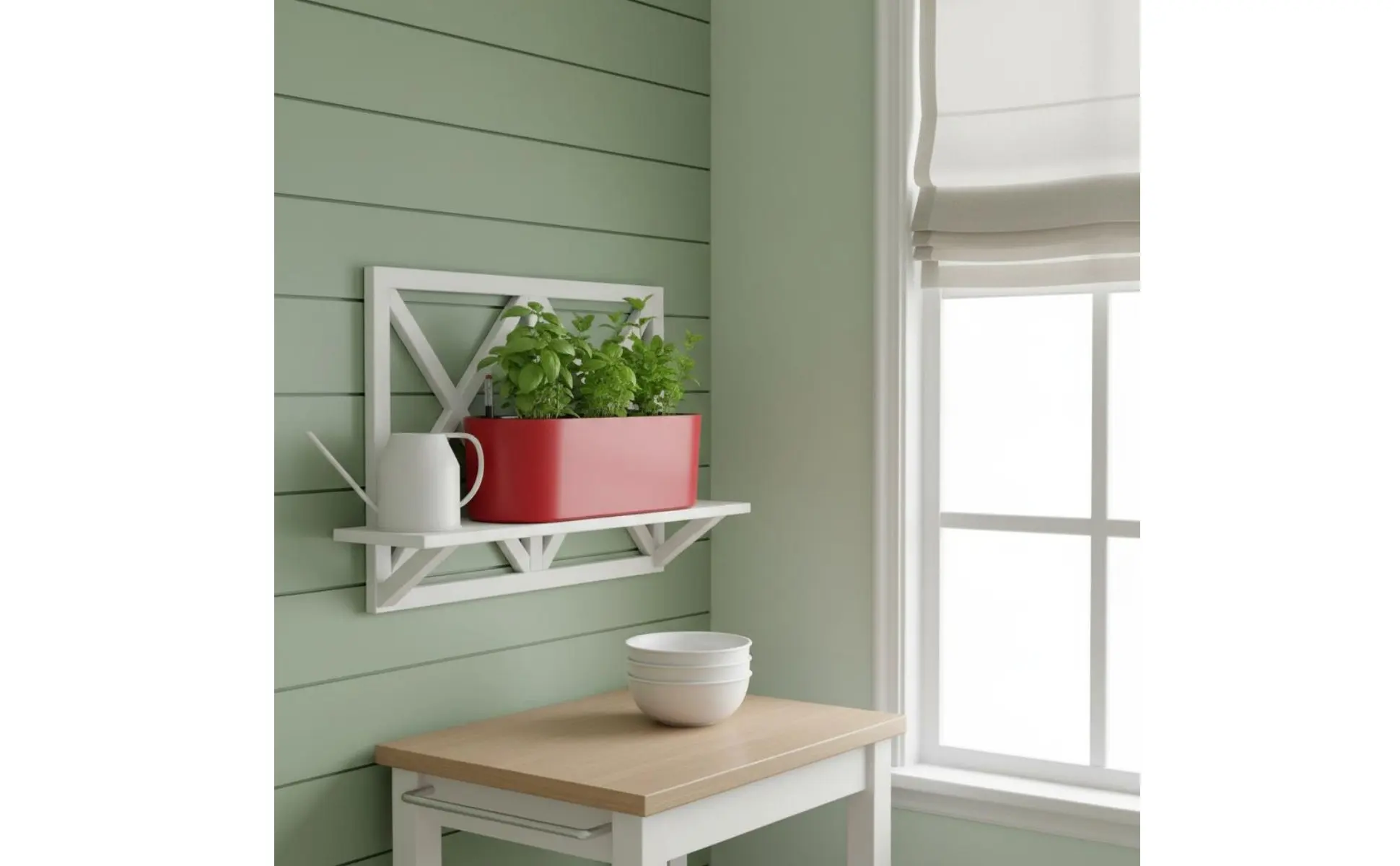 Rectangular Flower Pot with Legs Wall-Mountable Rectangular Hanging Planter Hanging Railing Planter Minimalist Design for Office