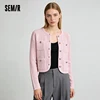 Semir Soft Cardigan For Woman 2026 Short Crew Neck HighWaist Elegant Gentle Women Stylish Top Spring Sweater 1