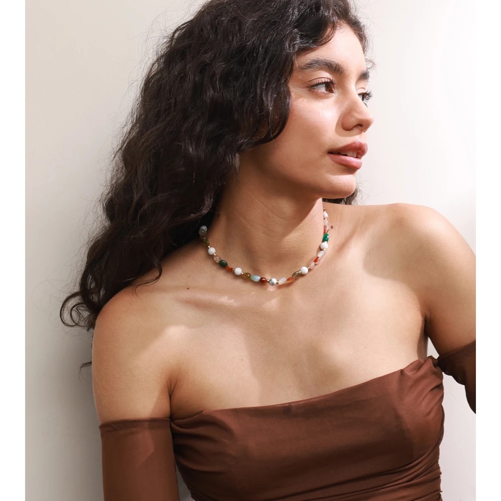 Yhpup Handmade Necklace Stainless Steel Water Resistant