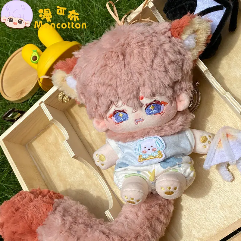 scary dolls 20cm Cute Plush Fat Body No Attributes Tao Qi with Animal Ears Pink Rabbit Fur Fat Body with Skeleton Plush Doll Stuffed Toy ken barbie doll