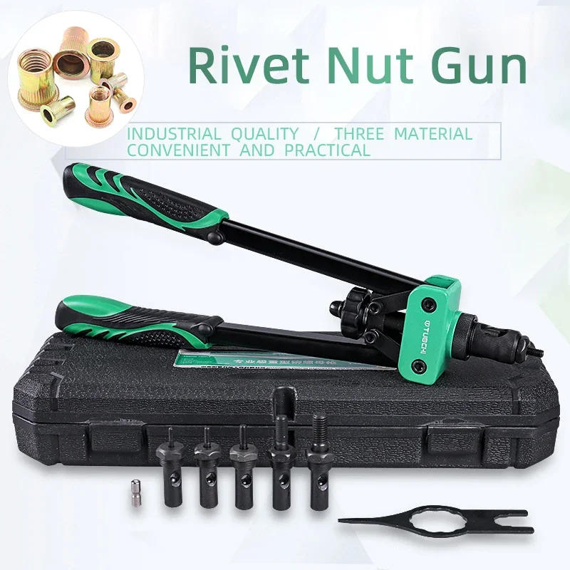 Hand Manual Rivet Nut Gun Tool Setter Metric M3 M4 M5 M6 M8 M10 M12 Nut Threaded Insert Riveter Pliers Quick Install Machine