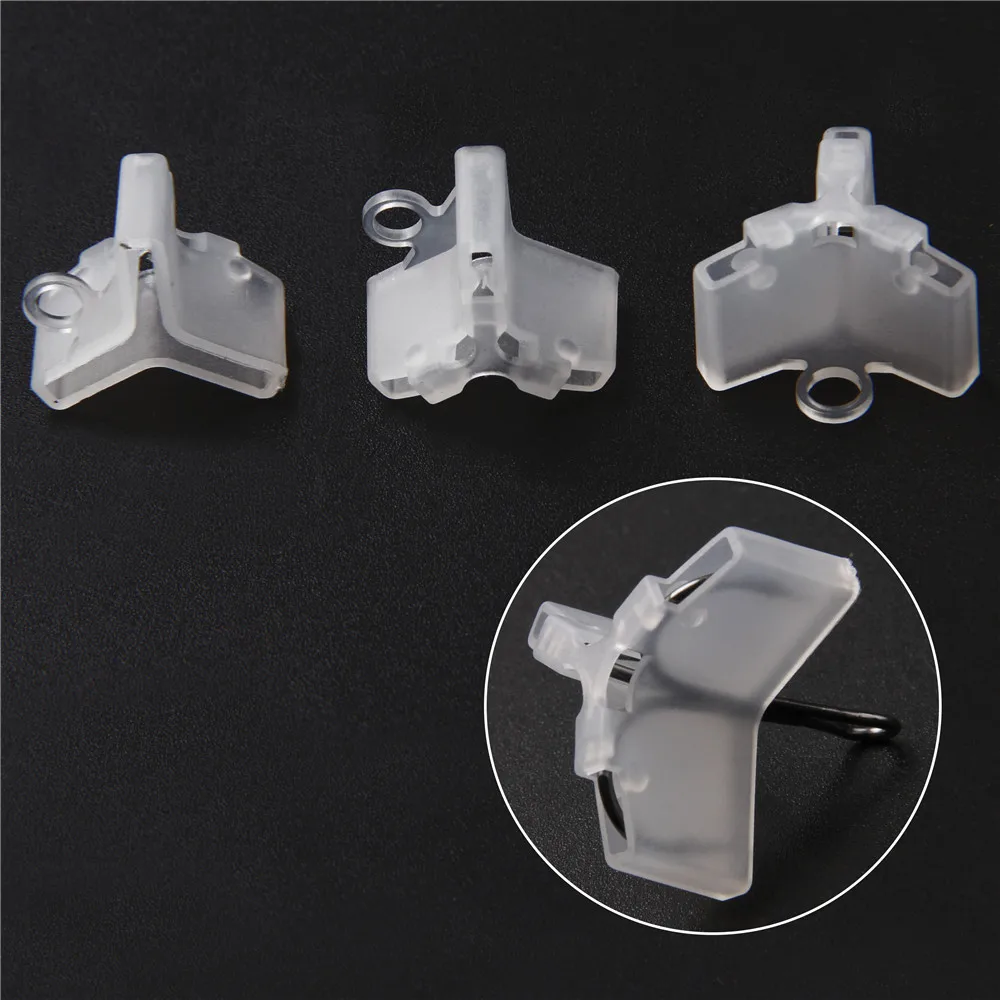 

50Pcs Durable White Fishing Treble Hooks Covers Safety Protector Case Triple hook cover for lures Fishing Accessories Size 1#-5#