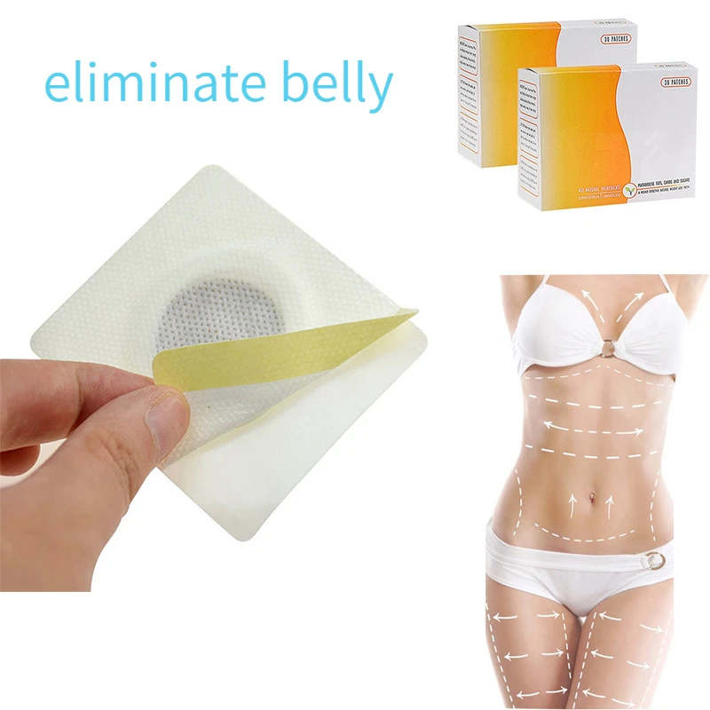 

Hot Sale 30 Pieces/Box Belly Slimming Belly Button Patch Slimming Natural Products Fat Burning Weight Loss Weight Loss Tool