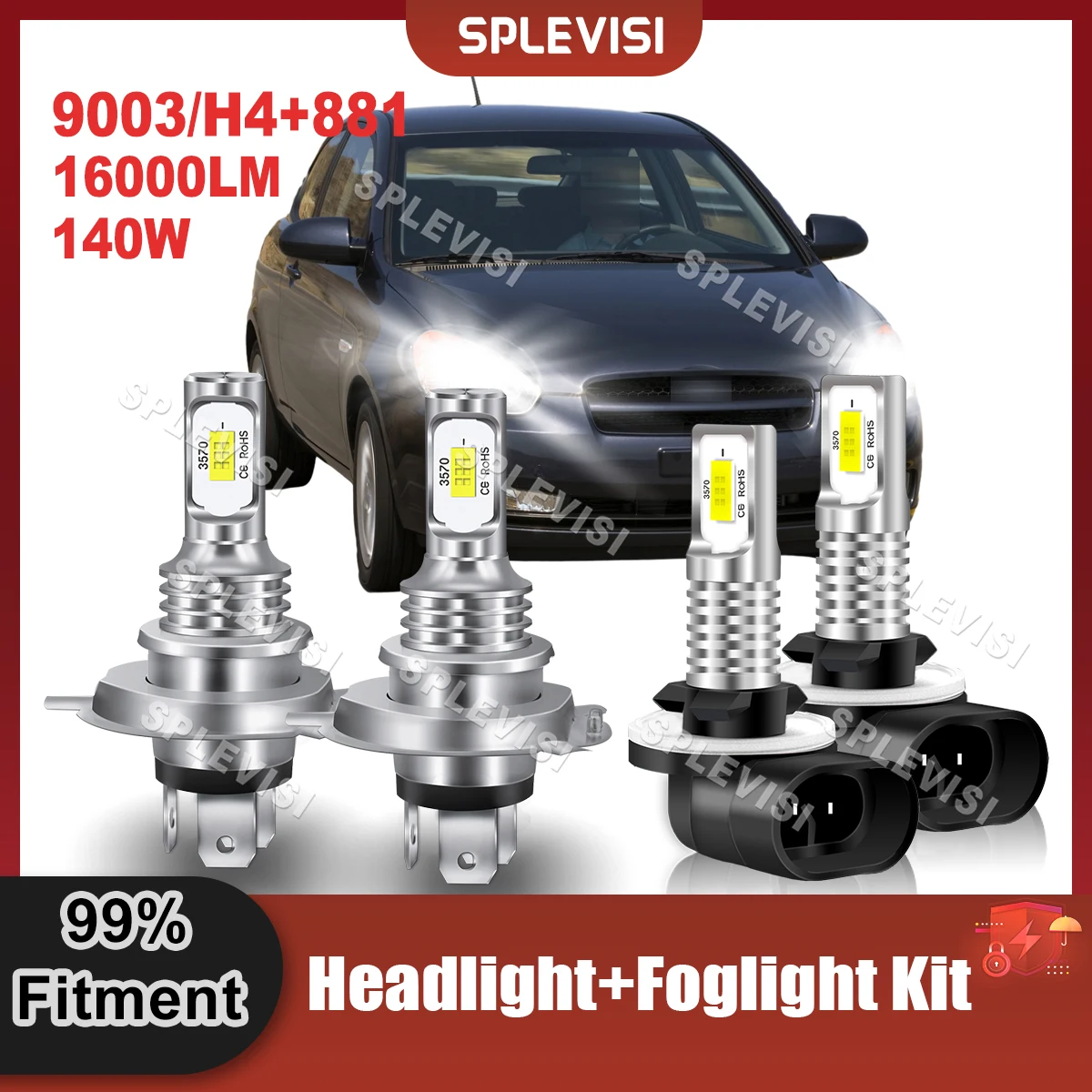Pack LED HYUNDAI ACCENT BERLINE (X-3) 1.5 i 16V (1995 à 2000) – Pack Complet main image 0